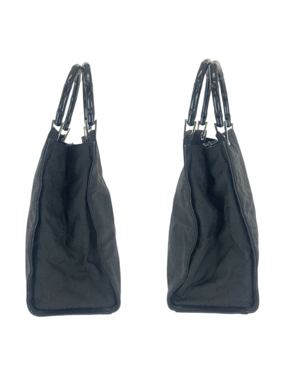 Gucci Bamboo Black Silver Nylon 002 Tote - Picture 8 of 9